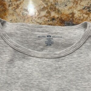 Brandy Melville Light Heather Gray Crewneck Top